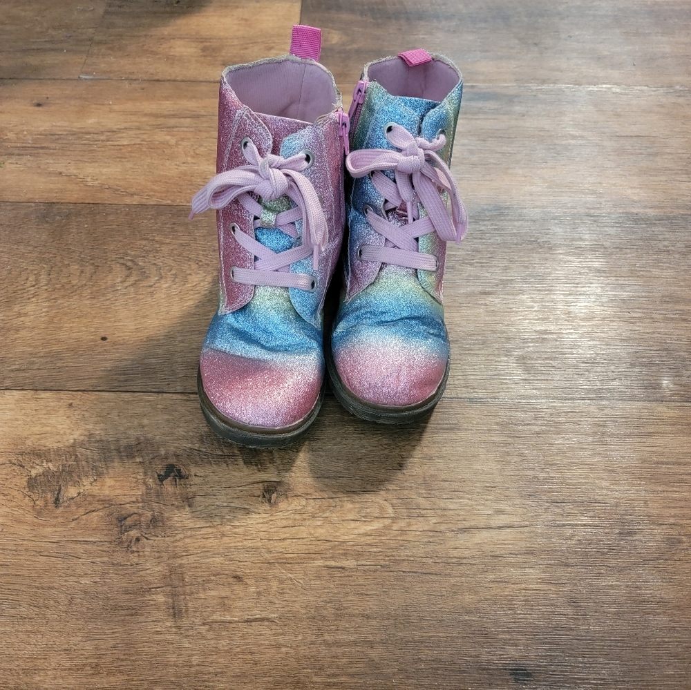 Rainbow/Tie-Dyed Glitter Boots